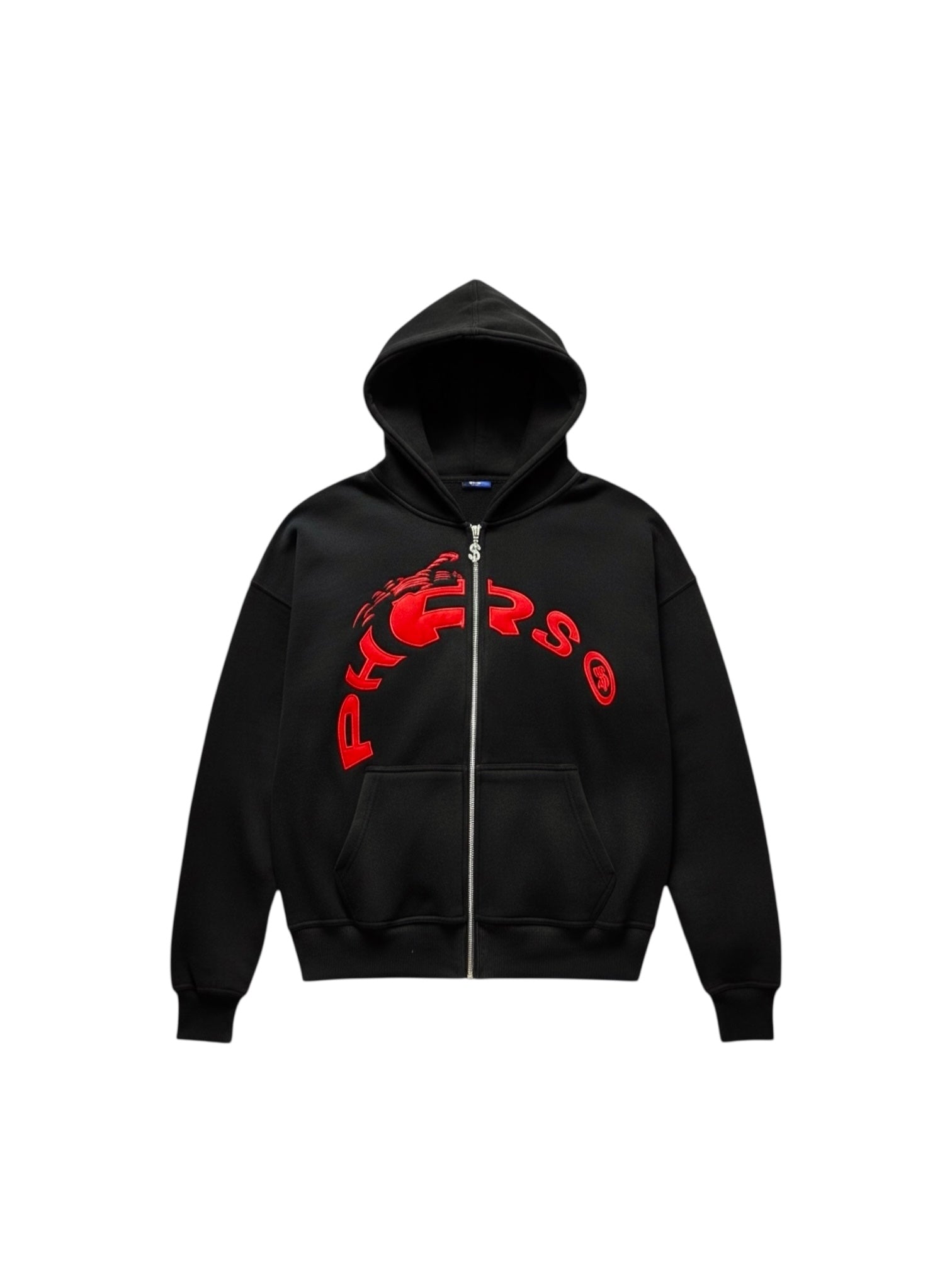 Hoodie Phrs noir délavé