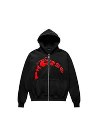 Hoodie Phrs noir délavé