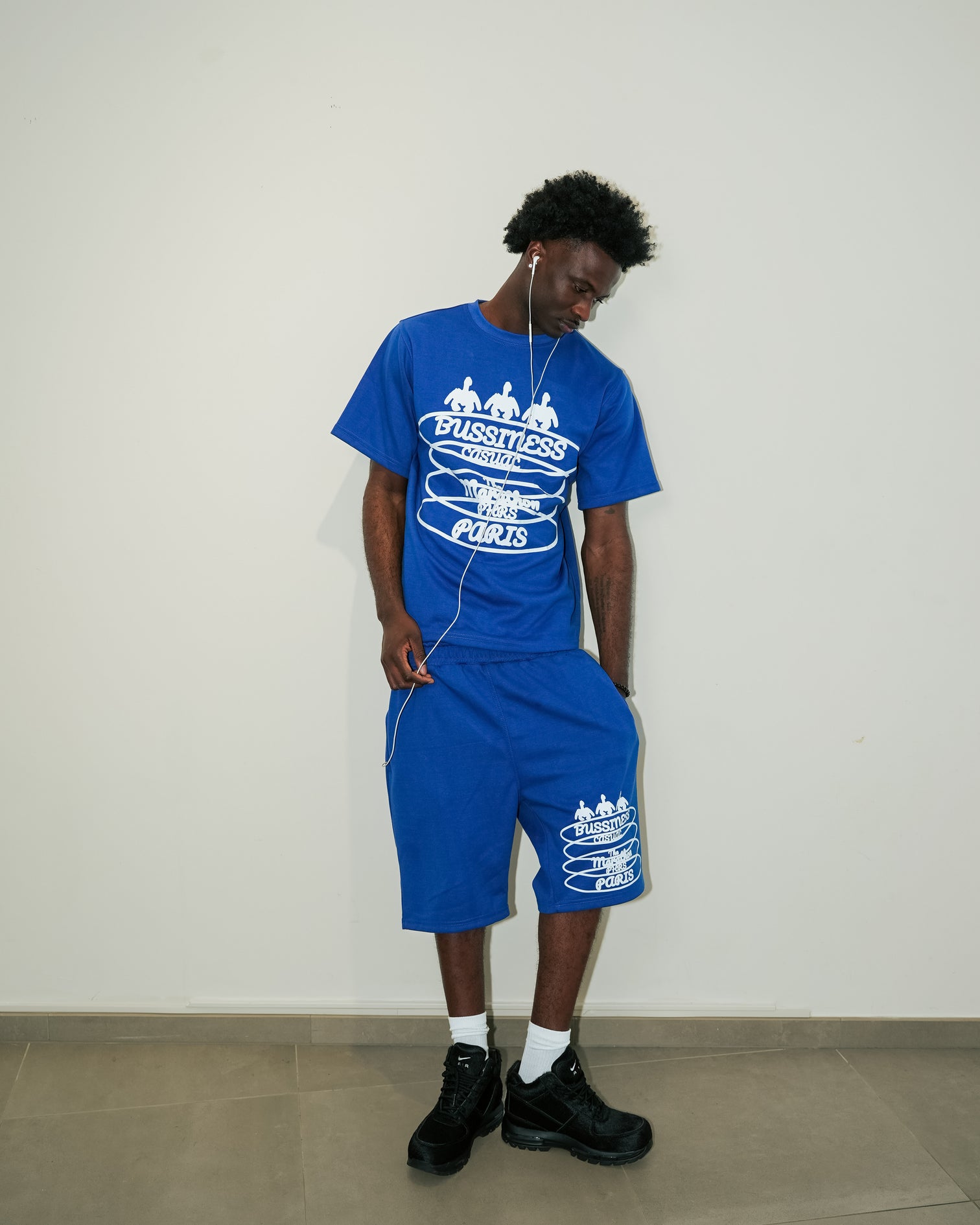 Short marass marathon bleu