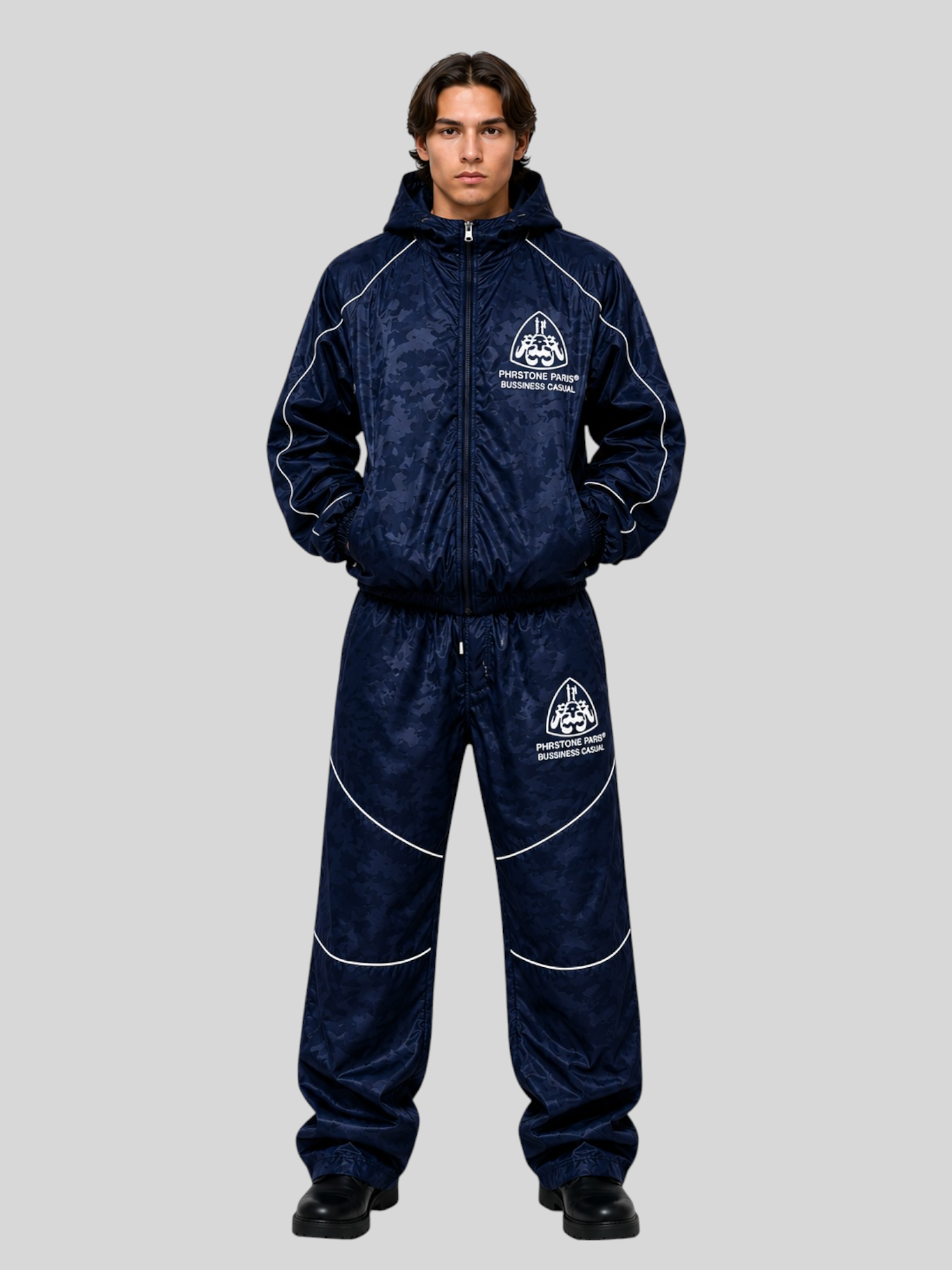 Ensemble  ppbc bleu camouflagee