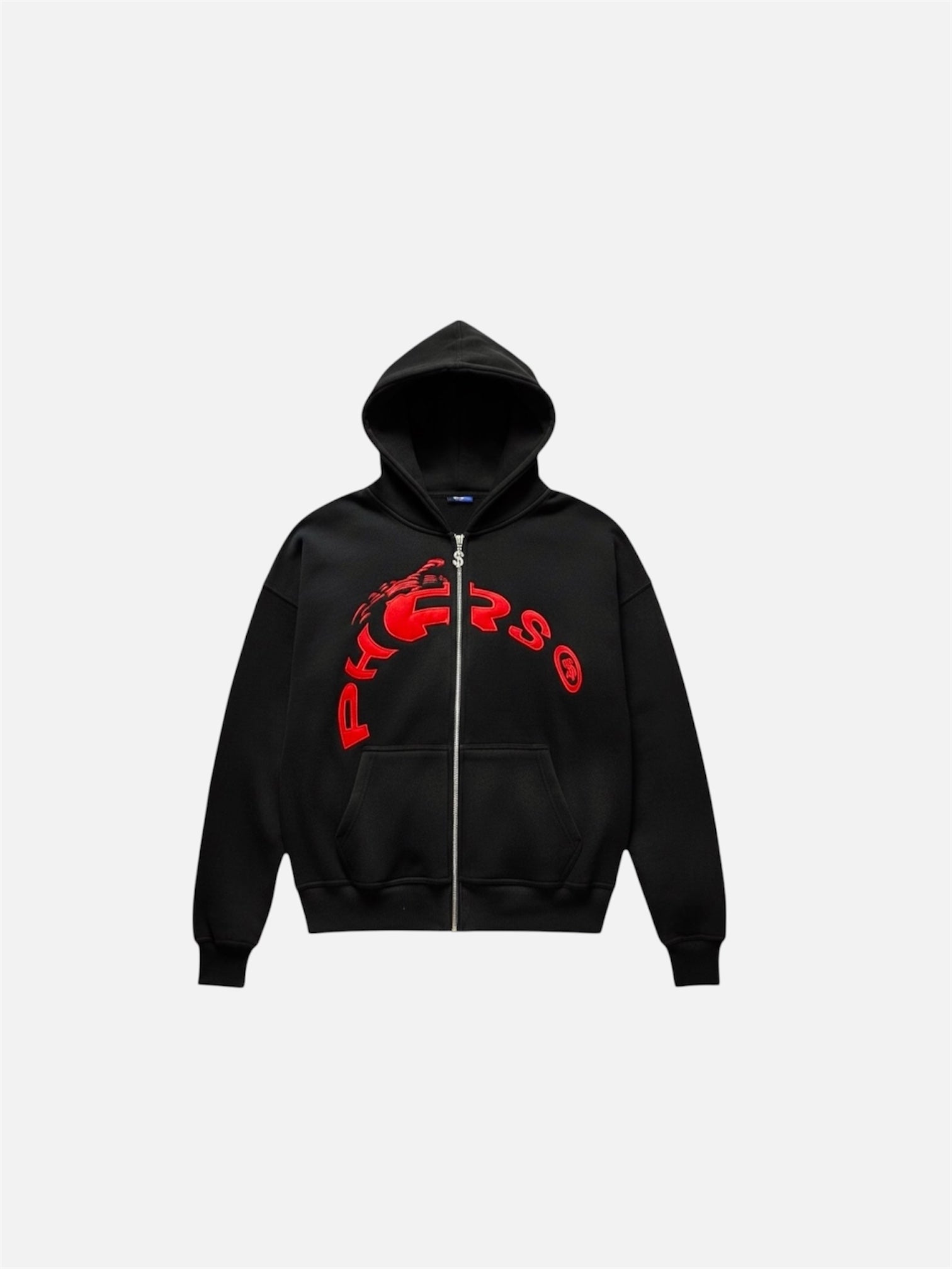 Hoodie Phrs noir délavé